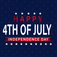 4 of july happy independence day vector illustration design