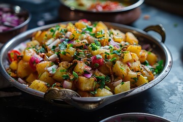 Aloo chaat is a popular street food recipe from North India