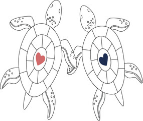 Tortoise coloring page for kids