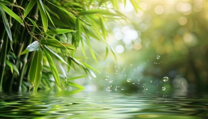 Bamboo and water create a lovely backdrop at the spa