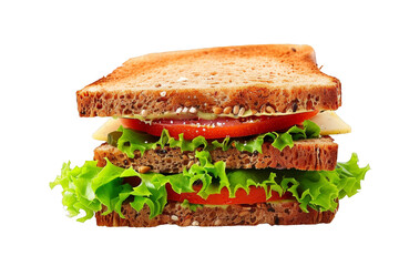 Close Up of a Sandwich With Lettuce and Tomatoes