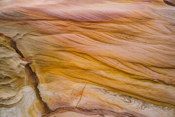 Close up of colors of rocks Australia cliff sandstone Royal National Park