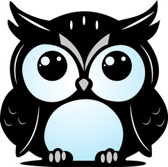 owl cute vector cartoon illustration design 