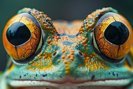 Close Up of Frogs Face With Big Eyes
