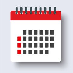 Icon page calendar - schedule, deadline, date, app