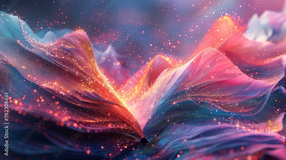 Poster big data illustration: book assets for machine learning models generative ai