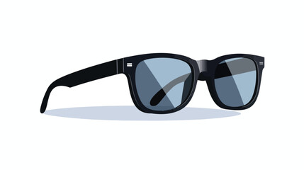 Black sunglasses side view on a white background 2d