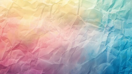 Obraz premium A colorful paper with a rainbow background. The paper is crumpled and torn, giving it a rough and textured appearance. The colors of the rainbow are vibrant and bold, creating a sense of energy