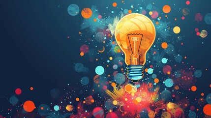 Modern Illustration of Crowdfunding Concept and Monetizing Knowledge Generative AI