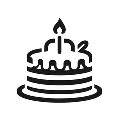 Birthday cake 🎂 vector illustration isolated on white background 
