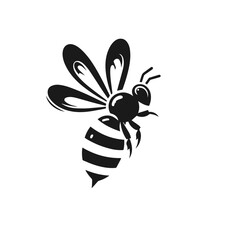 Honey bee 🐝 isolated cartoon set icon. Vector illustration of honeybee on white background. Vector cartoon set icon honey bee .
