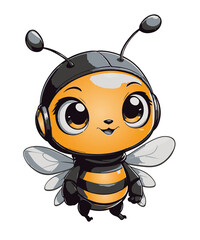 Charming Bee Illustration Nature Inspired Design