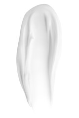 Smear of beautiful white cream on an empty background. isolated