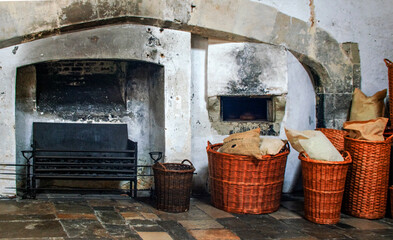 old stove in the house