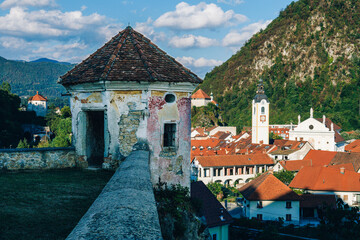Alpine Town Kamnik Old Town. View from Zaprice Castle. Europe, Slovenia - 782320095