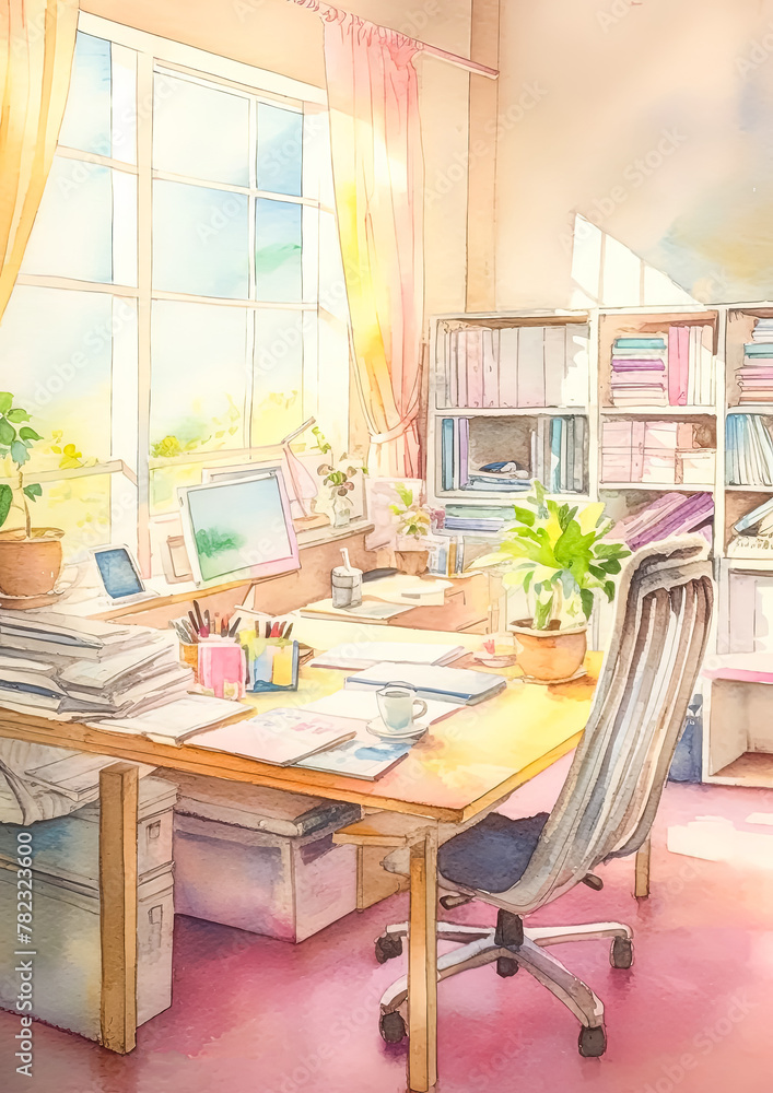 Poster a sketchbook with a pencil and a cup of coffee on a table. the sketchbook is open to a page with a d
