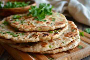 Home cooked Indian flatbread with whole wheat