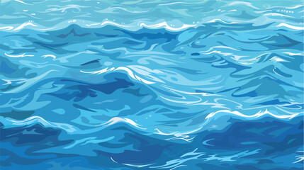 Blue sea water surface texture background 2d flat c