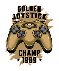 Golden Joystick Champ 1989 Vintage Gamer Design
