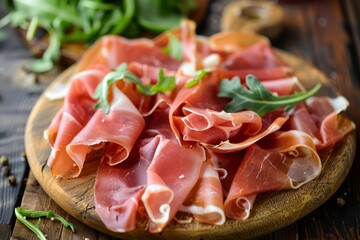 Italian dry cured ham - obrazy, fototapety, plakaty