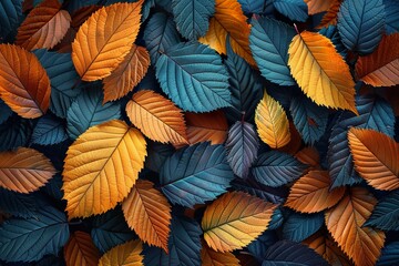 Fototapeta na wymiar Leaf fall leaves seamless background. Autumn concept. Vector illustration