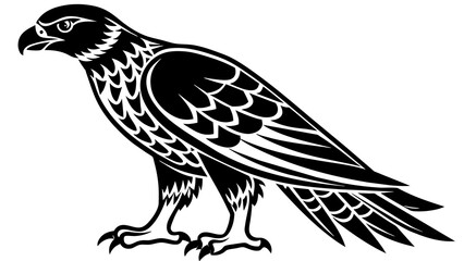 Red tailed hawk vector illustration