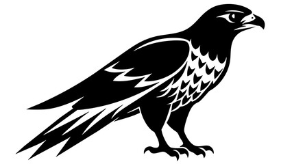 Red tailed hawk vector illustration