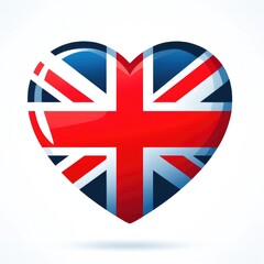 Vibrant Union Jack Heart Logo for British Cultural and Tourism Brands
