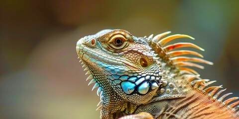 Fototapeta premium close-up of a chameleon lizard