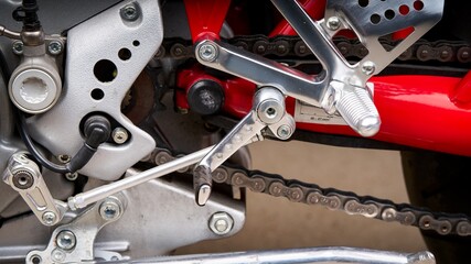 Chain on a motorcycle