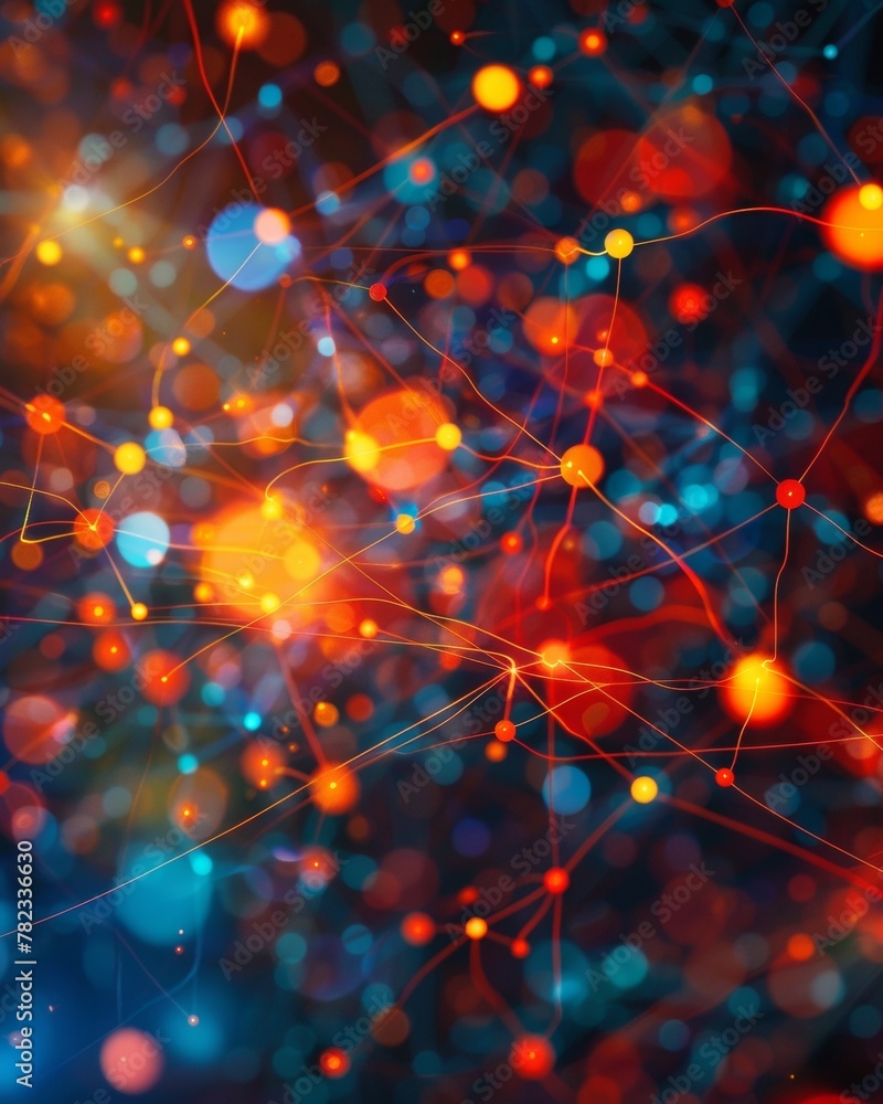 Poster Abstract Network Connections Background Illustrating Digital Connectivity