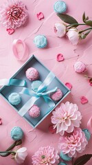 mother day festive background with gift