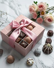 greeting gift box with candy