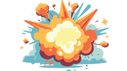 Boom process icon. Cartoon illustration of boom pro