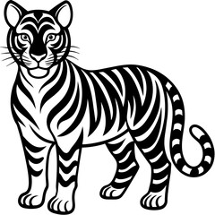 tiger background vector illustration