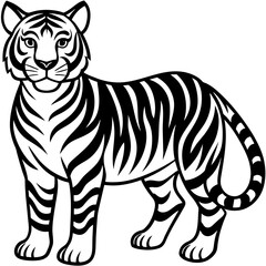 tiger background vector illustration