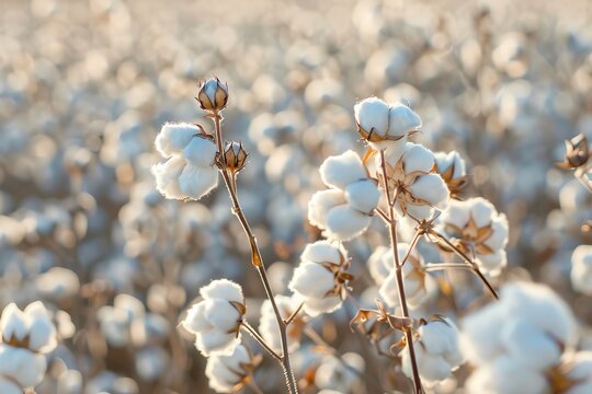 Crops of cotton prepared for harvest