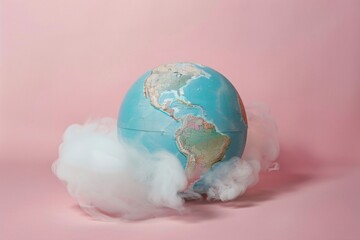 The globe enveloped in hot air highlighting the urgency of addressing global warming for future sustainability