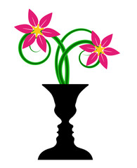 Rubin vase, optical illusion