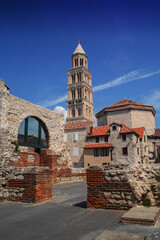 Croatia, view of the tower in the city