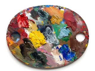 Obraz na płótnie Canvas Vibrant Palette of Colorful Paint Strokes Ready for Expression