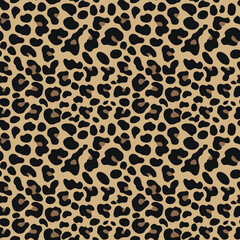 
Leopard texture vector print seamless background animal pattern