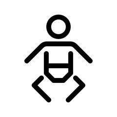 Baby line icon. Vector graphics