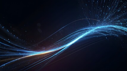"Space Exploration: Bright Blue Fractal Designs with Laser Light Effects."