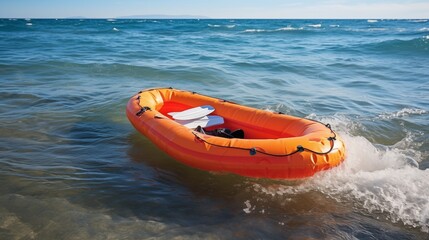 Rubber emergency boats for sea usage during urgent situations, providing vital assistance and safety measures for individuals in distress.
