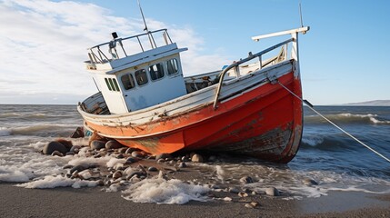 An angling vessel capsized, resulting in a fishing boat incident as it overturned, causing concern...