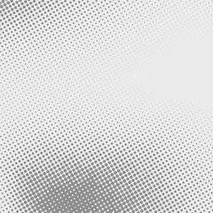 Grunge halftone vector background. Halftone dots vector texture. Abstract wave halftone black and white. Monochrome texture for printing on badges, posters, and business cards. Vintage pattern of dots