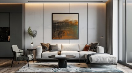 close-up frame mockup, living room wall poster mockup.