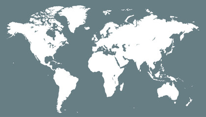 World map. Modern color vector map. Silhouette map.	