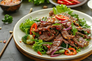 Spicy Thai beef salad